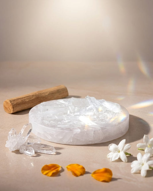 AGNIVEDA™ Dhan Yog Bracelet With Selenite Charging plate free