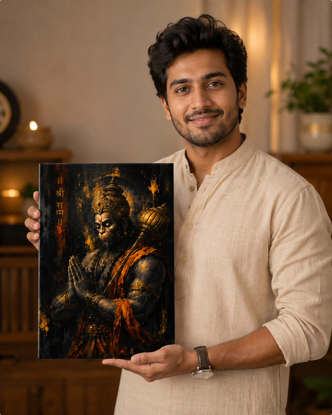 AGNIVEDA™ Veer Hanuman Bhakti Canvas