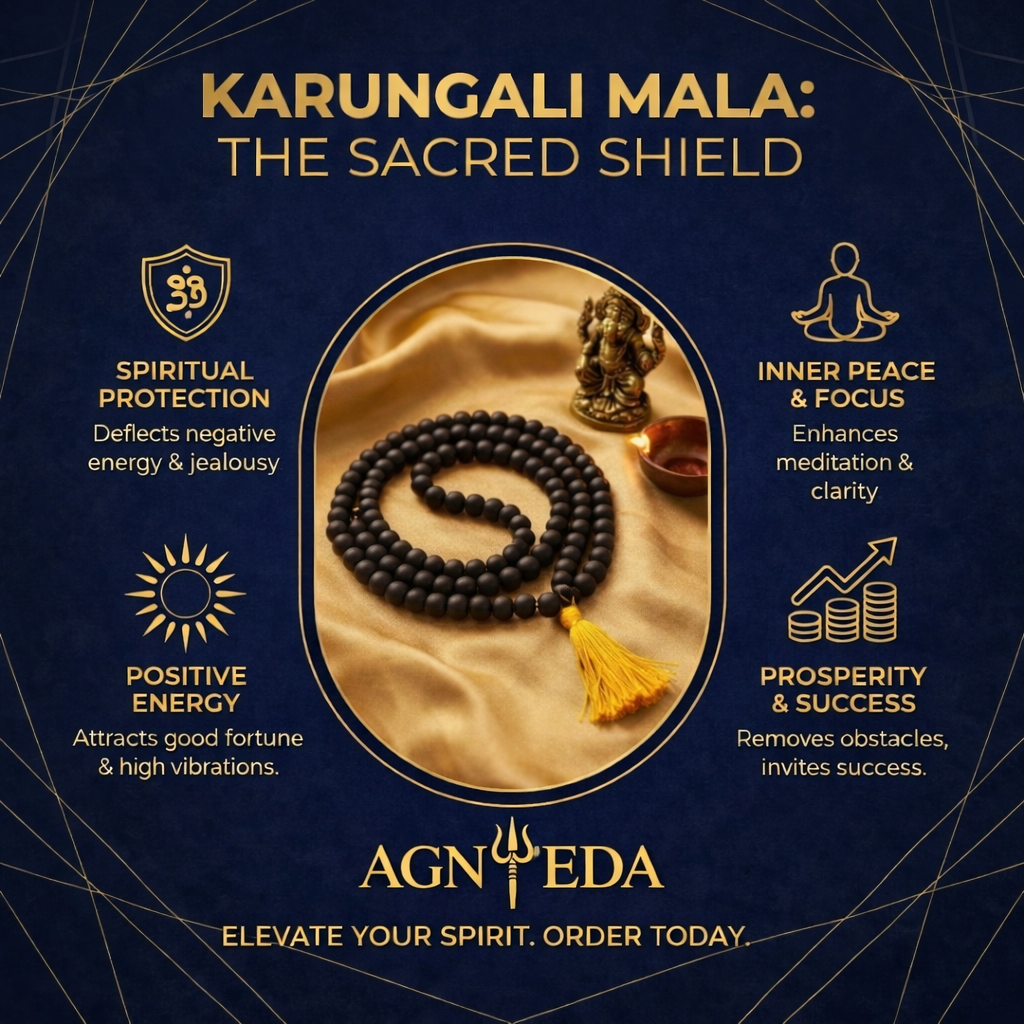 ๐ฟ Agniveda Original Karungali Mala โ 108+1 Beads