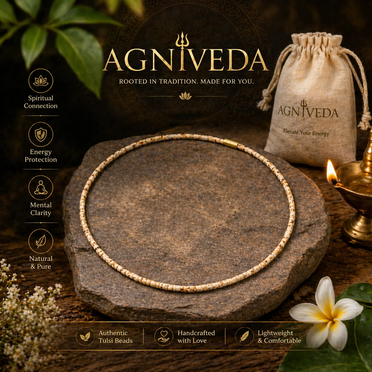 Agniveda Asli Tulsi Kanthi Mala(BUY 1 GET 1 FREE)