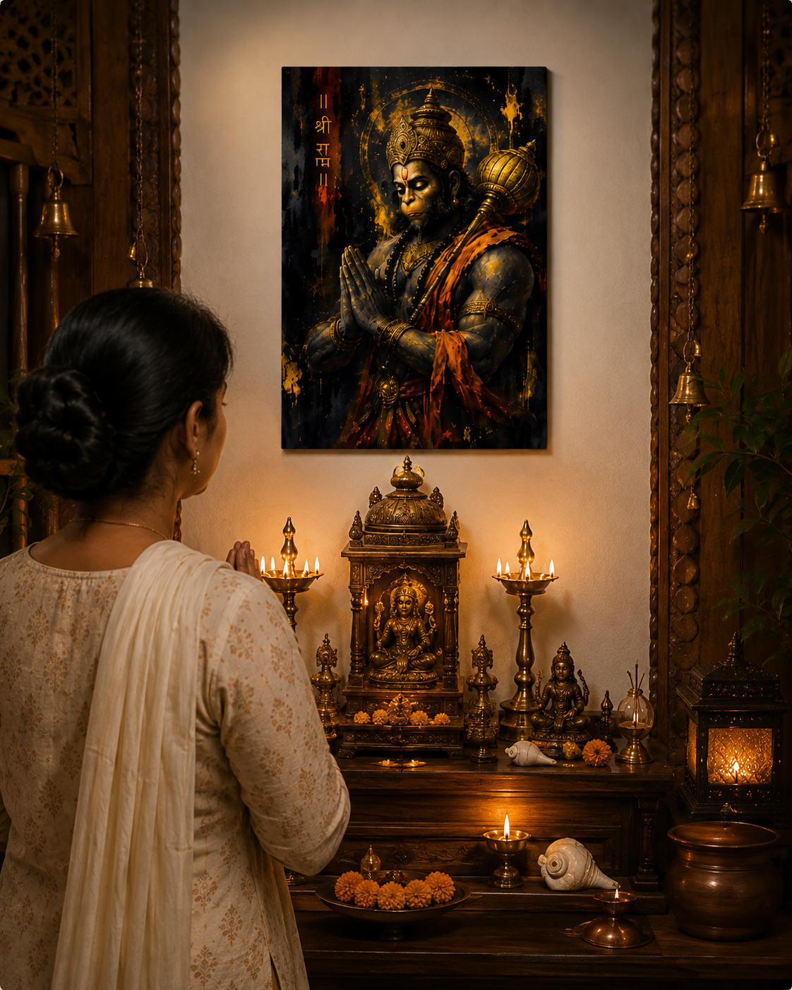 AGNIVEDA™ Veer Hanuman Bhakti Canvas
