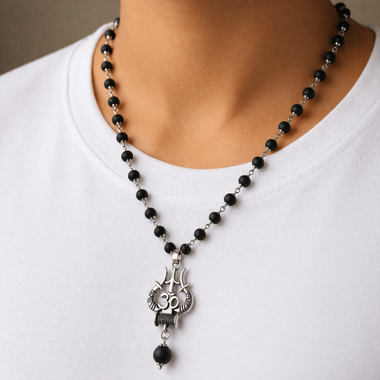 Agniveda™ Karungali Trishool Necklace