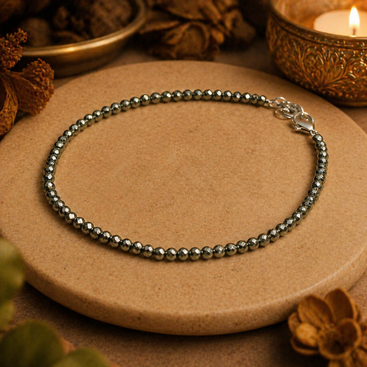 Agniveda – Dhan Yog Pyrite Anklet(Free Pyrite Stone)