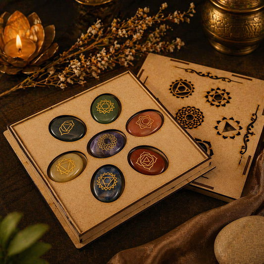 Agniveda 7 Chakra Energy Alignment Crystal Set